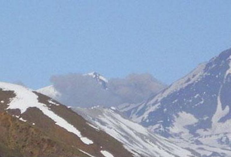 Intensa actividad del volcán. Foto: Publicado en La Tercera