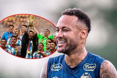 Neymar quiere sumar un importante jugador de la Scaloneta al Santos. Foto: Santos FC y NA