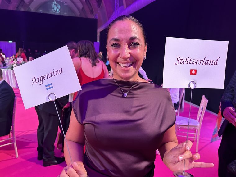 Patricia Carminati, súper emocionada en la gala de Verona. Foto: MDZ