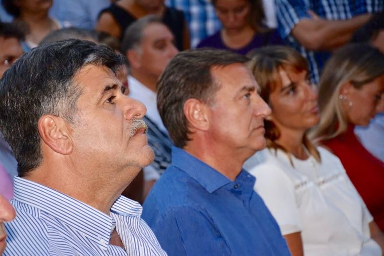 Abed, junto al gobernador Rodolfo Suarez.