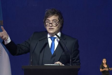 Milei encabezó un evento de una conocida empresa financiera Milei encabezó un evento de una conocida empresa financiera