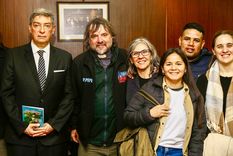 El presidente de la Corte Suprema, Horacio Rosatti, junto con el Padre Pepe Di Paola en la firma del convenio entre la Justicia y la Federación.&nbsp;