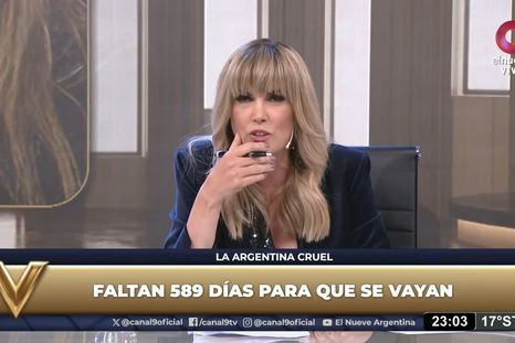 Viviana Canosa apuntó contra Javier Milei en su vuelta a la televisión. Foto: captura de video El Nueve. Viviana Canosa apuntó contra Javier Milei en su vuelta a la televisión. Foto: captura de video El Nueve.