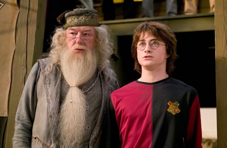Michael John Gambon, Daniel Radcliffe Los actores interpretaron a Albus Dumbledore y a Harry Potter, respectivamente Foto: ARCHIVO