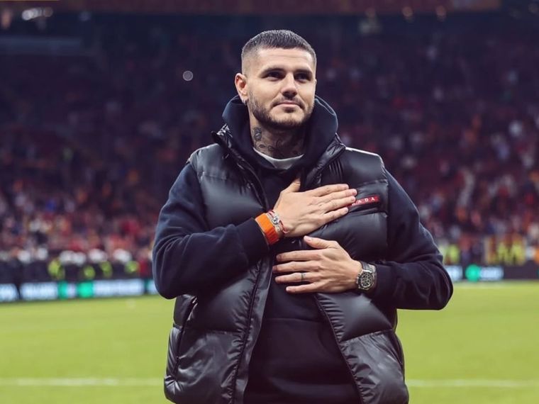 El posteo muestra la conexión que el jugador ha desarrollado con uno de los tres hijos varones de Wanda Nara y Maxi López. Foto: Instagram @mauroicardi.