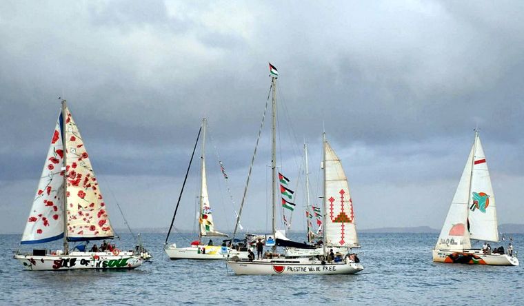 Otra vez, Israel detuvo los barcos que se acercaban a Gaza con ayuda humanitaria. Foto Efe