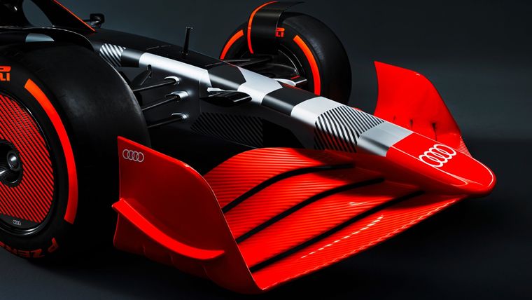 El monoplaza en el que trabaja Audi para la F1. Foto: @AudiSports