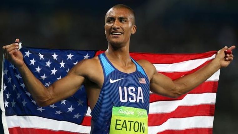 Ashton Eaton comenzó con la iniciativa. BBC Foto: BBC