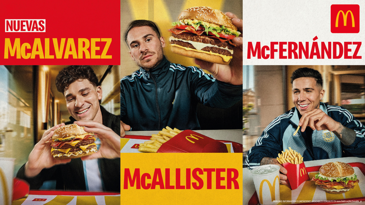 McDonald's presenta tres nuevas hamburguesas junto a figuras de la Selección Argentina para vivir el Mundial 2026