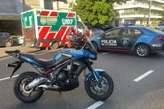 La policía cortó el tránsito en un sector de Avenida Del Libertador para poder realizar las pericias correspondientes Foto: X @DayLombardi