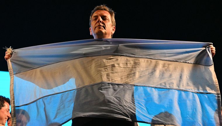 Massa Sergio Massa dio vuelta la elección y sacó 36 puntos. Crédito: Télam Foto: Télam