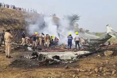 Así quedó el lugar donde cayó el avión.