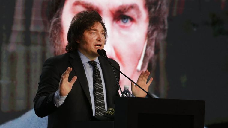 Javier Milei salió en defensa de Martín Krause Foto: NA