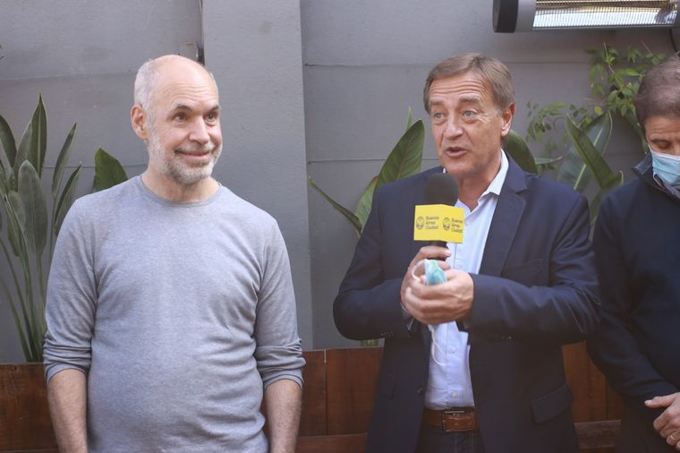 Rodríguez Larreta y Rodolfo Suarez. Foto: Gobierno de Mendoza