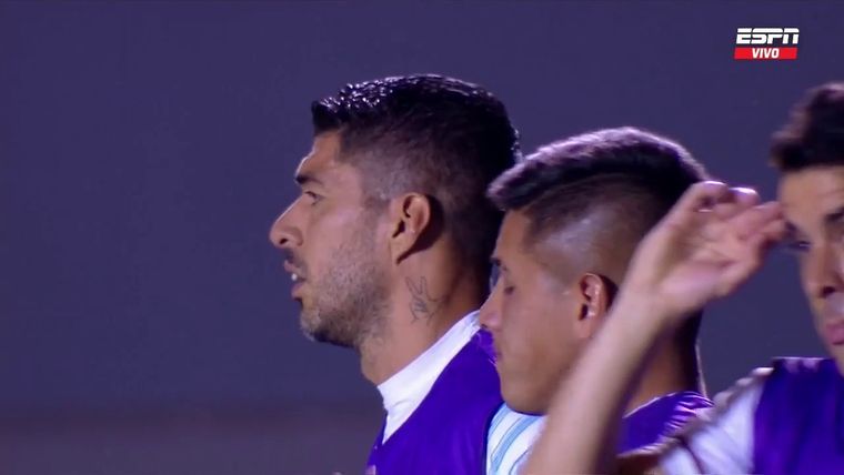 Suárez, muy caliente en la derrota de Nacional. Foto: ESPN