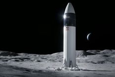 El vehículo está basado en el diseño Starship de SpaceX. (Fuente: NASA)