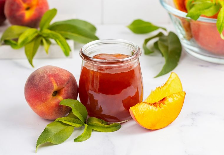 Receta de mermelada saludable de durazno sin azúcar refinada.