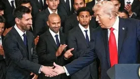 Lionel Messi y Donald Trump. Lionel Messi y Donald Trump.