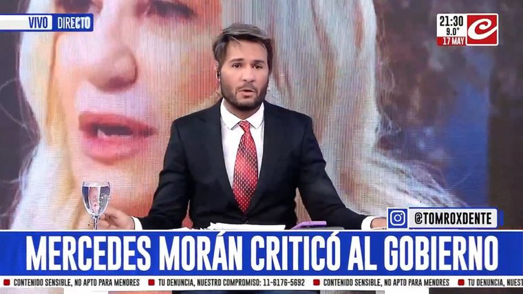 Tomás Dente apuntó contra Mercedes Morán. Tomás Dente apuntó contra Mercedes Morán. 