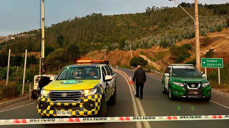 La zona del accidente. Foto: gentileza Radio Biobio Chile.
