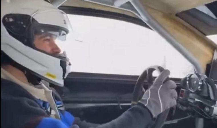 Franco Colapinto a bordo del kartcross de 600 cc en Andorra este sábado por la mañana.&nbsp;