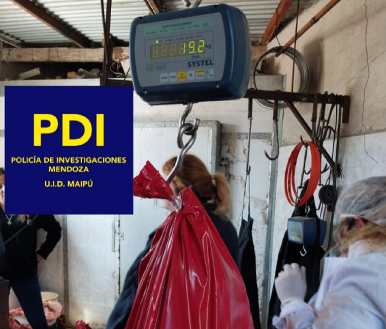 El operativo en la carnicería Foto: Ministerio de Seguridad