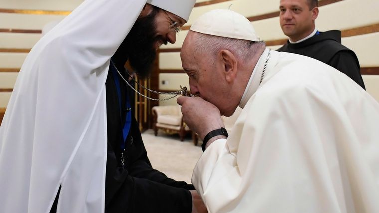 Francisco charló con los ortodoxos, pero sin el patriarca. Foto: VidaNueva.