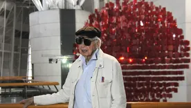 Julio Le Parc en Mendoza en 2012. Julio Le Parc en Mendoza en 2012.