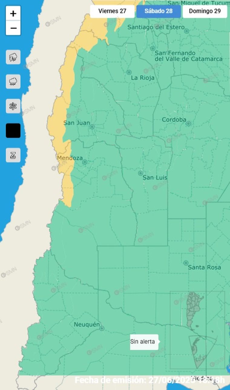 El SMN emitió un alerta amarilla por viento para este sábado en Mendoza El SMN emitió un alerta amarilla por viento para este sábado en Mendoza