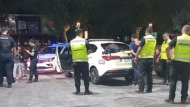 La escena del procedimiento en uno de los robos registrados en la Ciudad de Mendoza. La escena del procedimiento en uno de los robos registrados en la Ciudad de Mendoza.