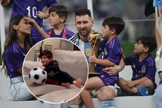 Lionel Messi Leo publicó un video de su hijo Ciro atajando.