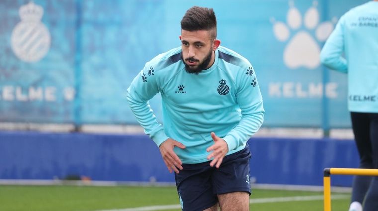 Matías Vargas se recuperó y podría sumar minutos en el derby. RCD Espanyol Foto: RCD Espanyol