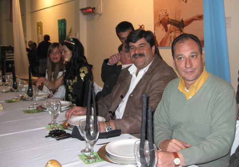 Abed y Del Río, animados en la celebración a los periodistas del Este.