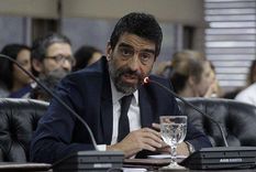 Tailhade, de Unión por la Patria, negó varias veces haber mantenido chats que lo vinculan con Ariel Zanchetta, el expolicía acusado por espionaje ilegal Foto: Télam