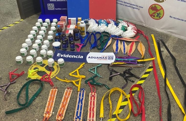 Los productos iban ocultos en la cabina Foto: Andes online