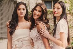 Catherine Fulop junto a sus hijas Oriana y Tiziana. Foto: Infobae