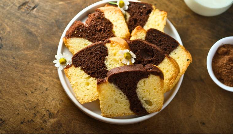 Receta rápida de bizcocho marmolado: sabor y estilo en un solo pastel Foto: Shutterstock
