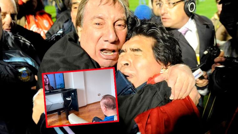 Bilardo y Maradona, una relación con idas y vueltas que iba más allá del fútbol. En las últimas horas se conoció una imagen del Doctor viendo su propia serie.