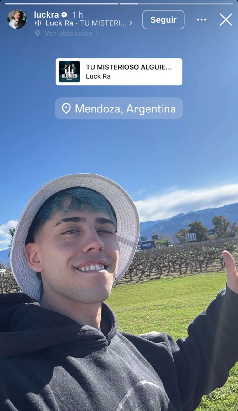 Luck Ra en Mendoza. Créditos: Instagram / luckra Luck Ra en Mendoza. Créditos: Instagram / luckra