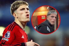 Alejandro Garnacho y su reacción. Foto: Captura