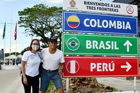 Triple frontera entre Perú, Colombia y Brasil, en el río Amazonas. Foto: Alcaidía de Leticia&nbsp;