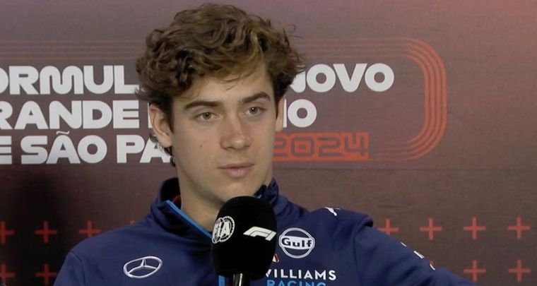 Franco Colapinto, concentrado en mejorar su performance en el automovilismo Foto: Captura