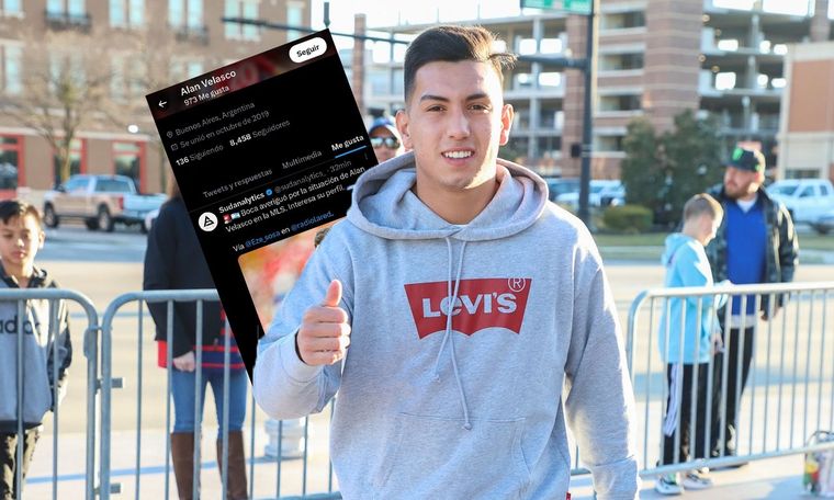 Alan Velasco le puso me gusta a un tuit que hablaba de su rumor en Boca.