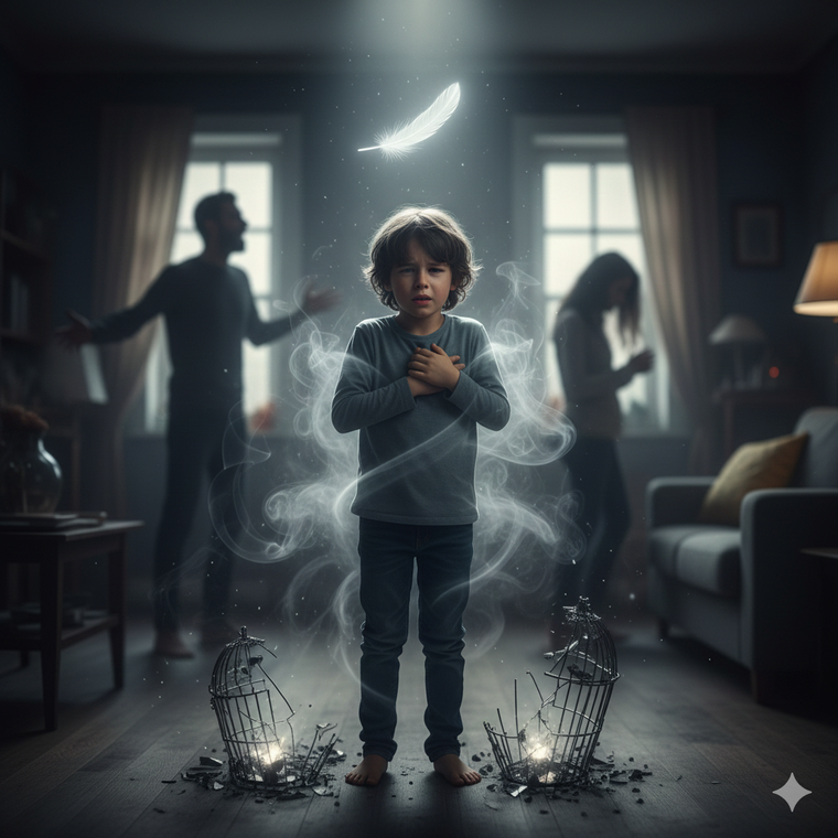 Una emoción que asfixia. Fuente: IA Gemini.