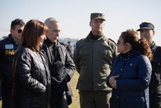Patricia Bullrich supervisa el megaoperativo realizado en la casa de la abuela de Loan y alrededores Foto: Ministerio de Seguridad de Mendoza