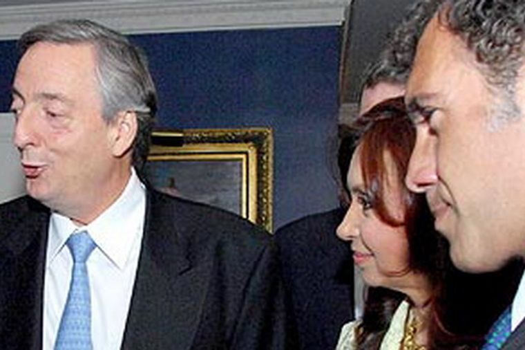 Hadad en una gira por EEUU junto a Néstor y Cristina.