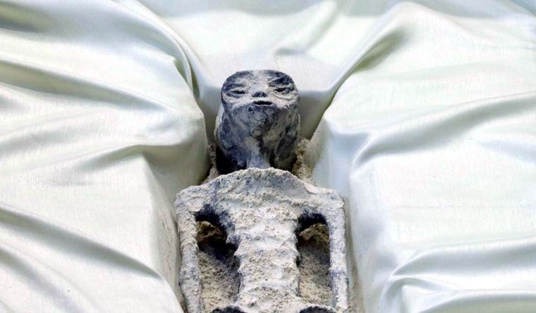 Momias de Nazca Una de las momias de Nazca exhibidas en México: ¿extraterrestres o cuerpos humanos modificados? Foto: globallpress.com