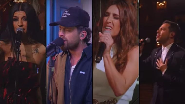 Algunos de los artistas presentes en la conmemoración. Créditos: Captura de pantalla / OLGA