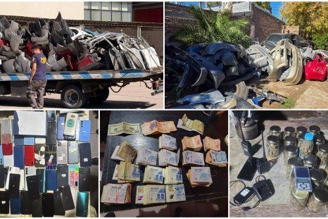 Autopartes, drogas, dinero, inhibidores de alarmas y autopartes, parte del secuestro durante el megaoperativo. Autopartes, drogas, dinero, inhibidores de alarmas y autopartes, parte del secuestro durante el megaoperativo.