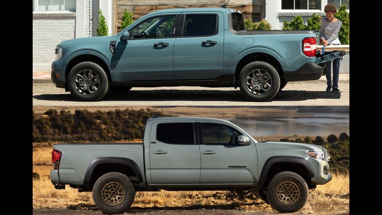 Ford Maverick y Toyota Tacoma